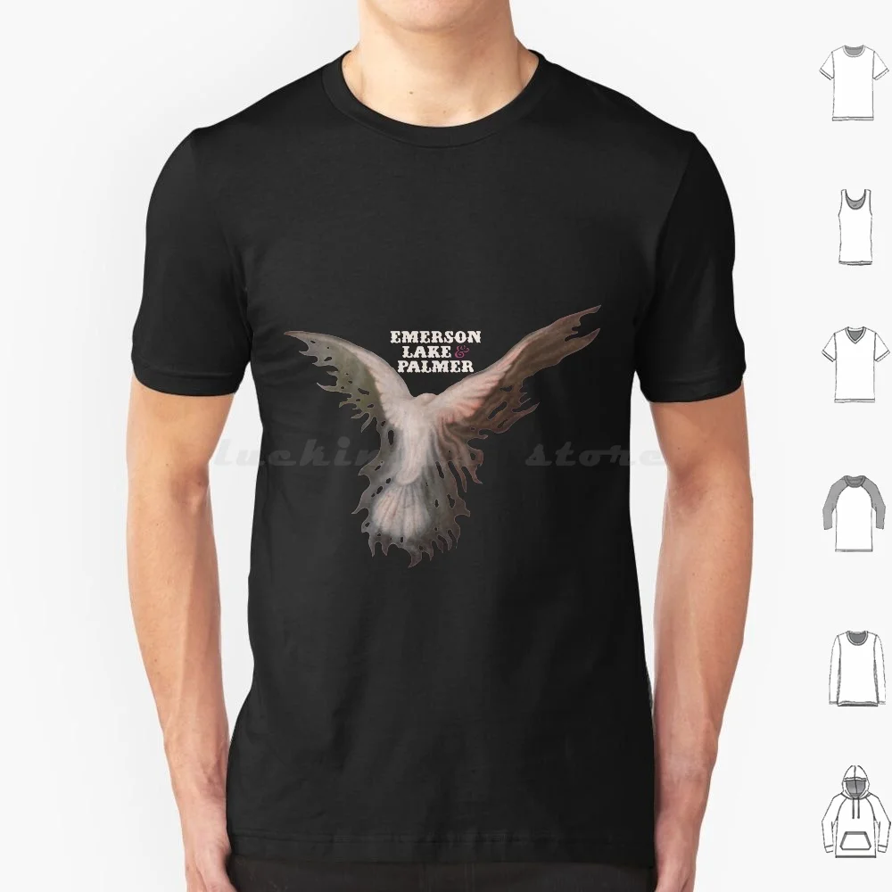 Lago Emerson &amp; Palmer Clásico &x27; Álbum de los años 70 largo. Camiseta de algodón para hombre y mujer, estampado artesanal, Emerson Lake y Palmer Keith