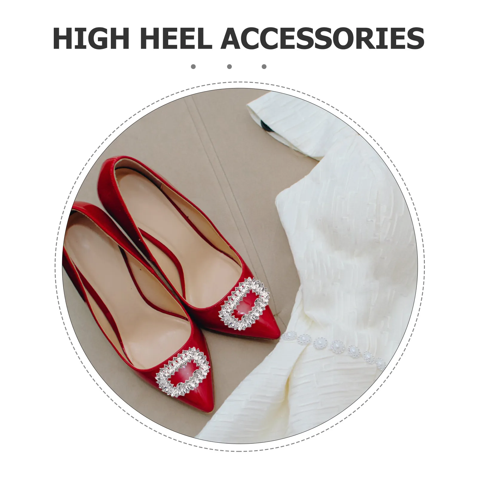 4Pcs Removable Shoe Clips Rhinestone Flower Buckles Elegant Shoe Jewelry for Heels Flats Sandals Wedding Evening Formal Events