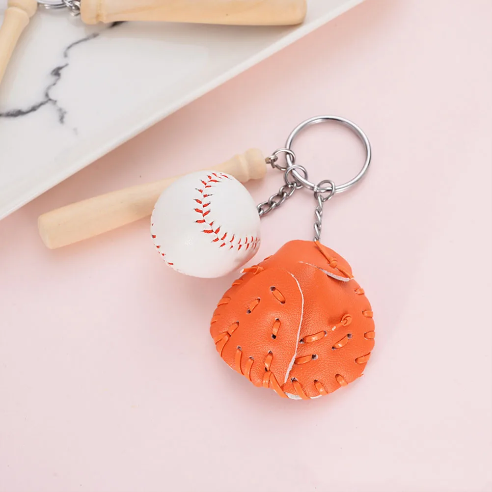 3 قطعة سلاسل المفاتيح نمط البيسبول الرياضة موضوع Keyrings الإبداعية حقيبة قلادة هدية مفتاح حامل للنساء