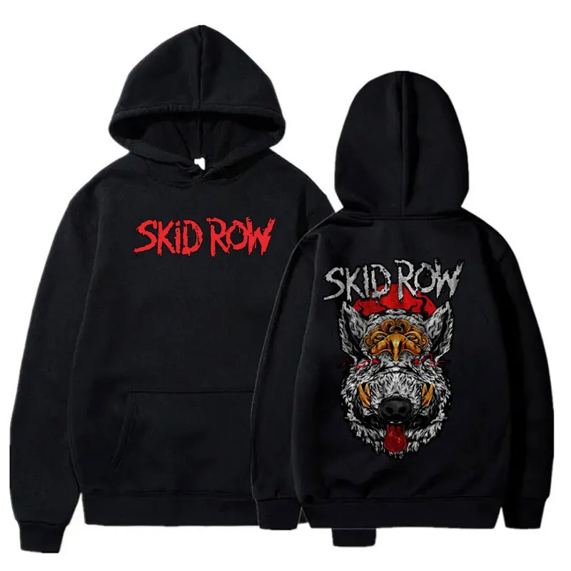 

SKID ROW Band Printed Streetwear Men's Hip Hop Rock Hoodie Hipster Streetwear for Unisex Casual Fall/Winter Fashion Pullovers