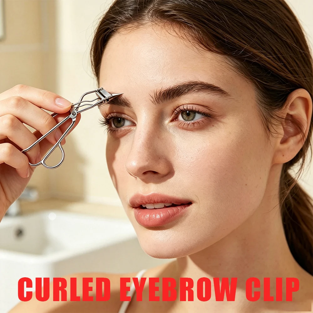 Silver Portable Long Lasting Natural Curling Eyelash Curler Not Hurt Eyelashes Folding False Beauty Tools Cosmetic