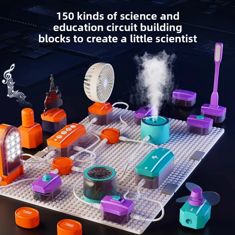 Circuit Experiment Building Blocks Toy Assembly Science Experiment Set Physics Enlightenment Wholesale DIY Science Education Ass
