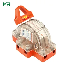 high-quality 1PSC /32A/63A/100A  2P Transparent with lamp Two Pole Double Throw Knife Disconnect Switch