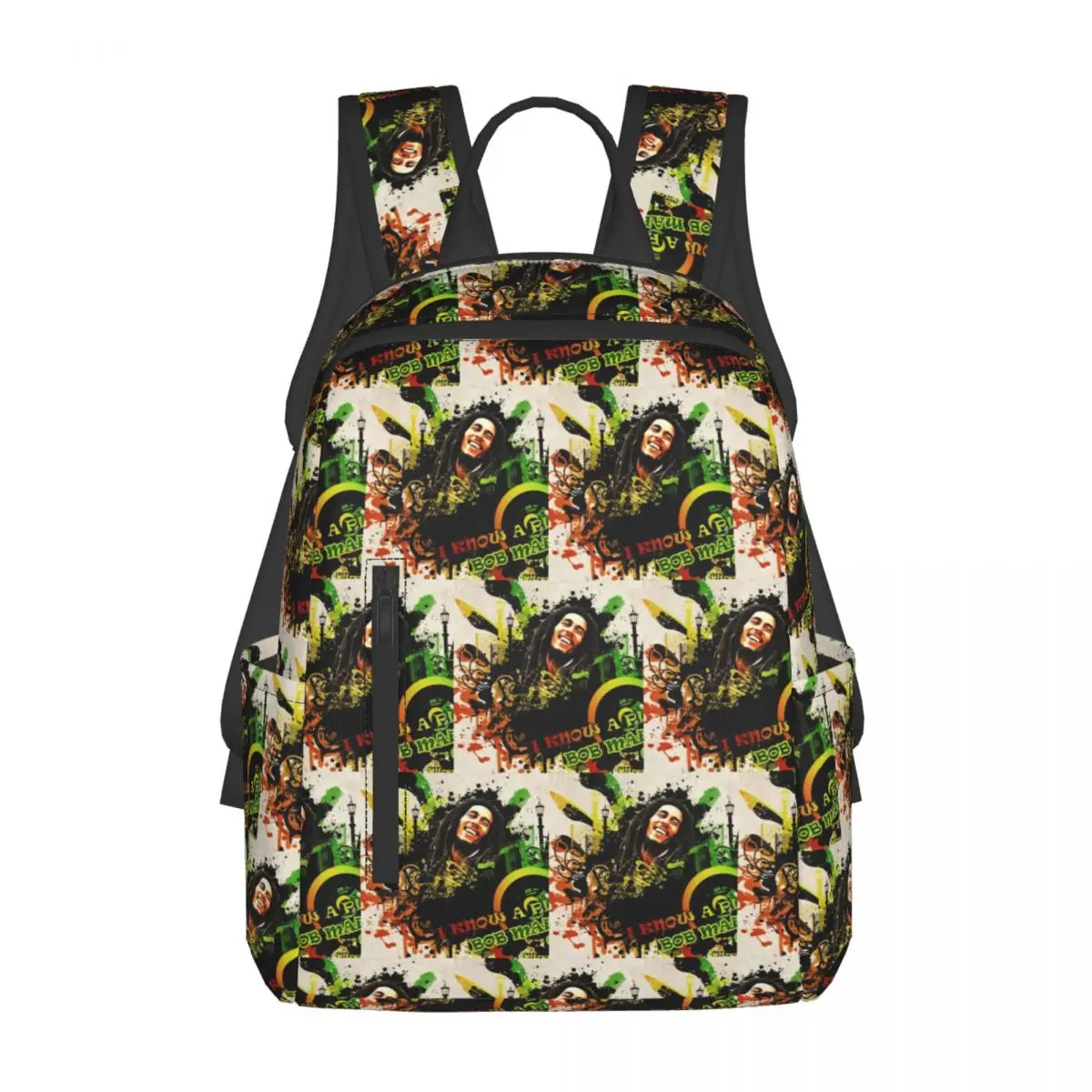 Funny Bob Marley Backpack Daypack Large Capacity Children BookBag School Bag Shoulder Bags for Men Women