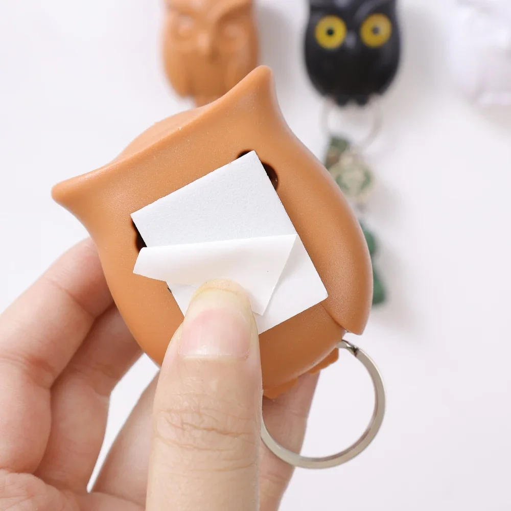 1/3PCS Creative Owl Magnetic Key Hook Self Adhesive Magnet Hook Will Open Eyes Keychain Hanger Bath Kitchen Wall Decorative Rack