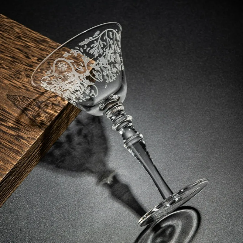 Japanese Style Pattern Martini Glass Cup Classical Glass Goblet Simple Cocktail Glasses Cup Martini Cup Sets Bar Kitchen Tools