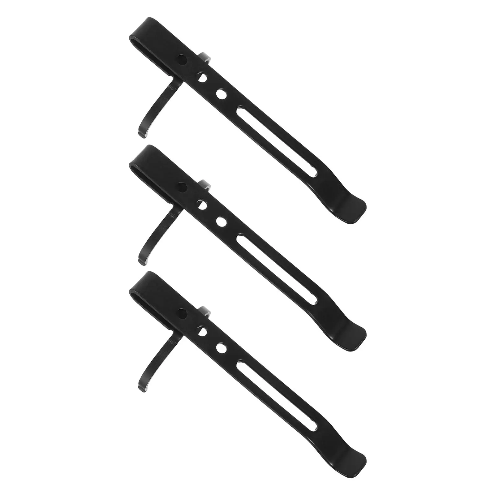 3Pcs Strong Metal Flashlight Holder Clip - Adjustable Removable Clamp for Pen Torch Lights Handsfree Outdoor Camping Hiking