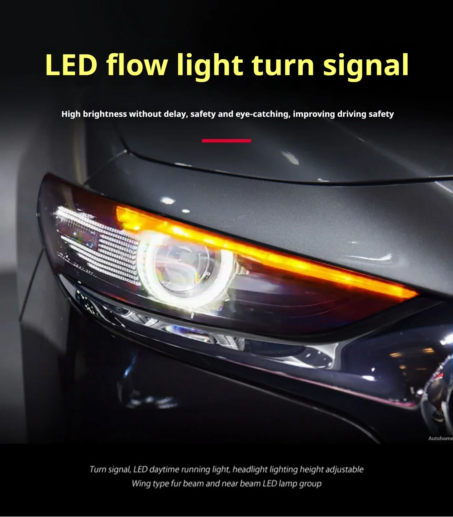 FT Car Lights forMazda 3 Alexa Headlights 2020-2023 Full LED Projetor Headlamp Daytime Running Light Automotive Accessories