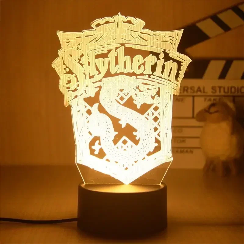 Mainan figur Anime lampu malam 3D Harry Potter baru populer meja kreatif Led samping tempat tidur untuk dekorasi ruang rumah lampu keren hadiah anak-anak