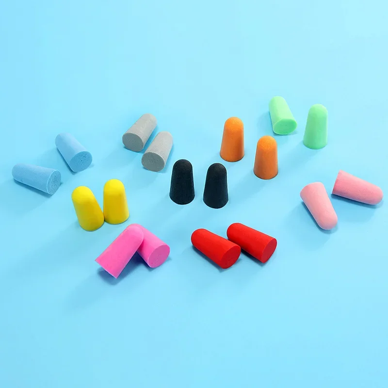 20PCS/10 Pairs Comfort Earplug Noise Reduction Foam Soft Ear Plugs Noise Reduction Tapered Earplugs Protective for Sleep Travel