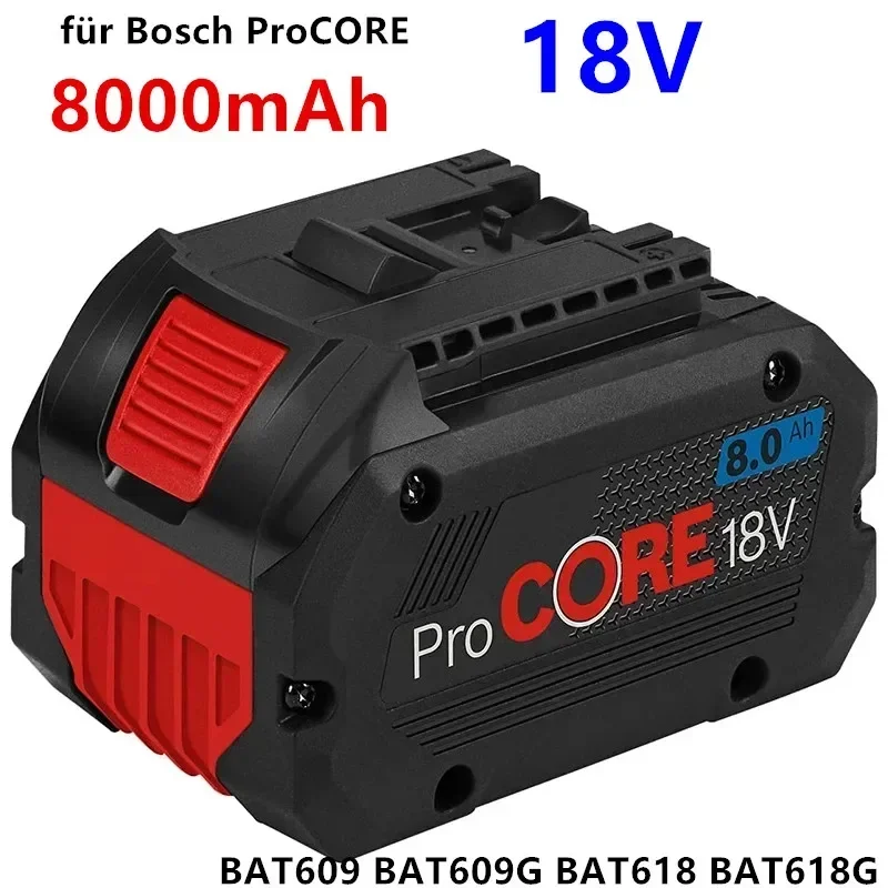 8000mAh Ersatz für Bosch ProCORE 18V System Cordless ProCORE18V BAT609 BAT609G BAT618 BAT618G 21700 Zelle Technologie