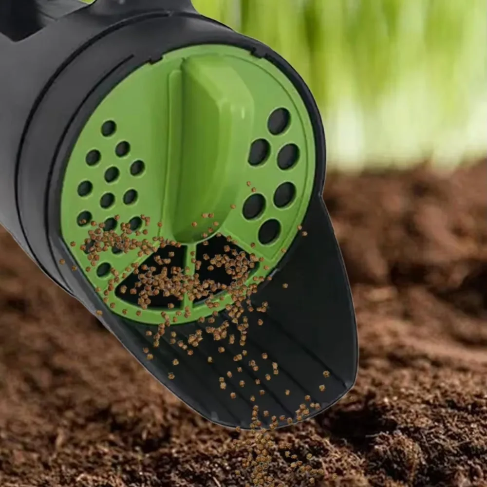 يده مفرشة البذور دليل آلة بذارة الحديقة قابل للتعديل افتتاح أحجام الحديقة الأسمدة مفرشة البذور موزع أداة حديقة المنزل