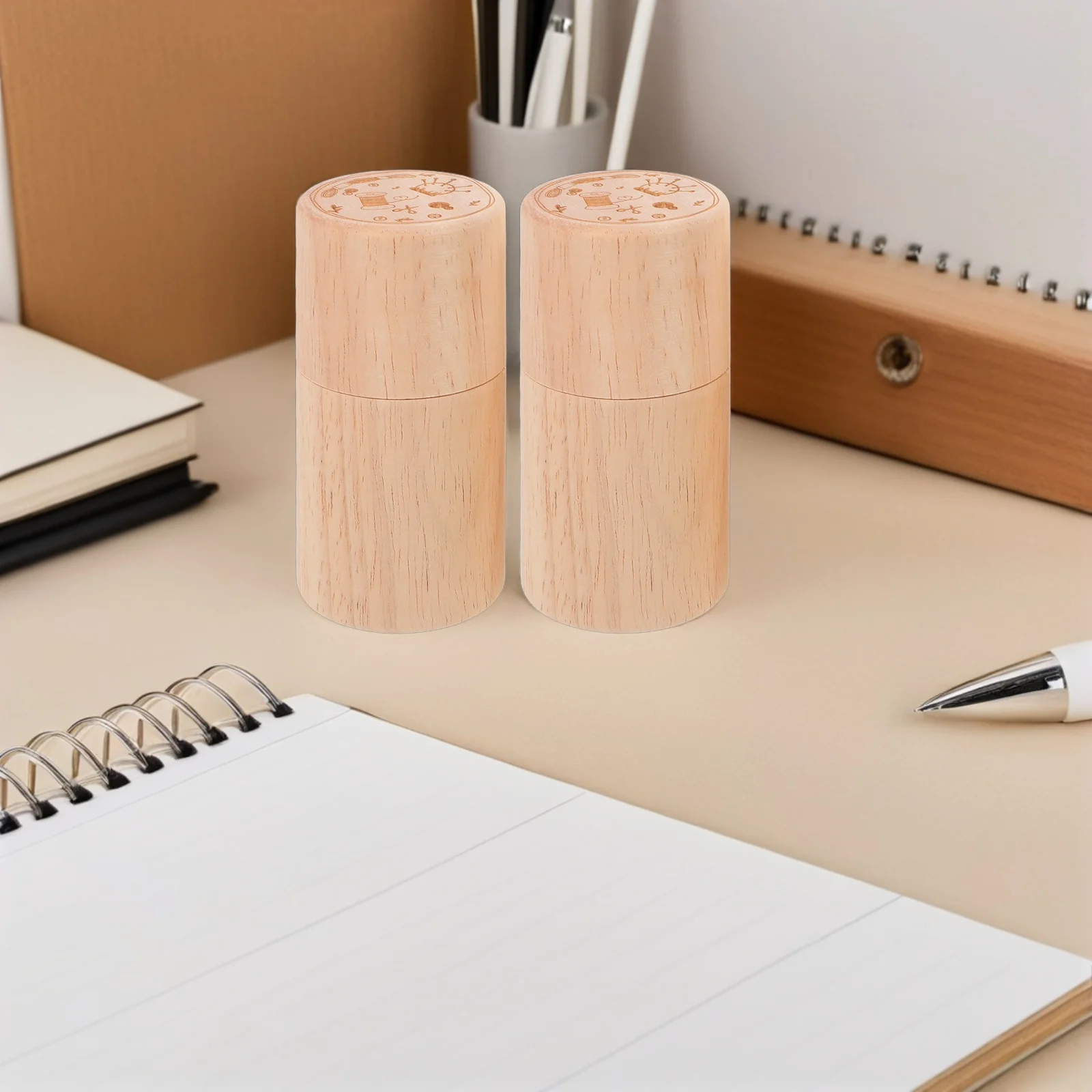 

2 Pcs Portable Syringe Storage Box Embroidery Needle Holder Tube Container Sewing Manual