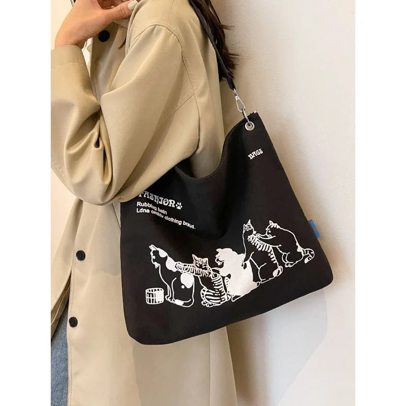 New Women's  Fashion Nylon Cloth  Shoulder Messenger  All-Match Fashion Printing Casual Ladies Bag