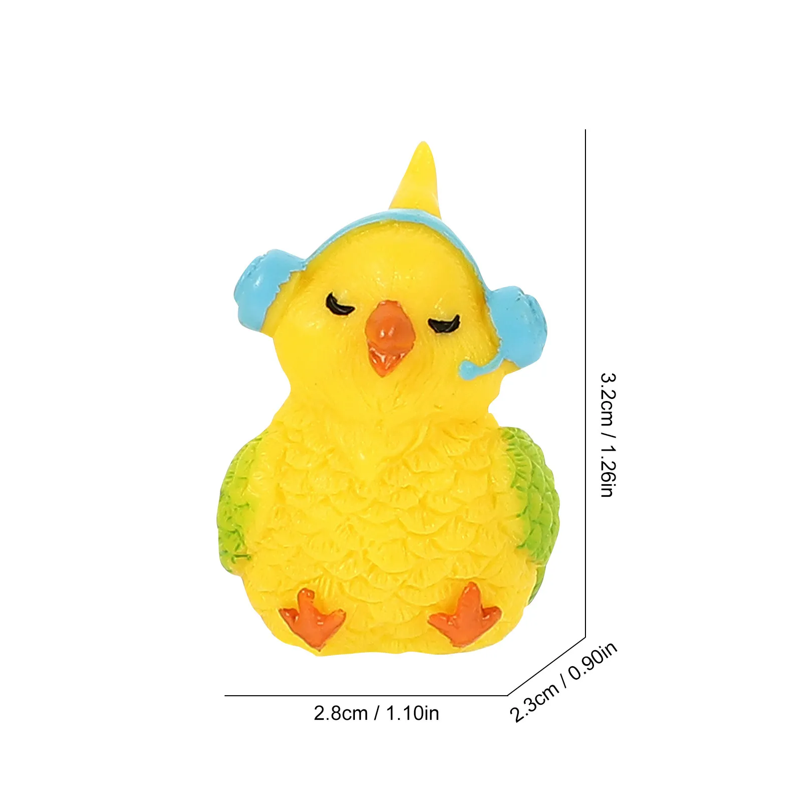 12Pcs Bird Ornament Mini Resin Bright Color Miniature Bird Decoration for Desktop Garden Wedding Birthday Gift Prop