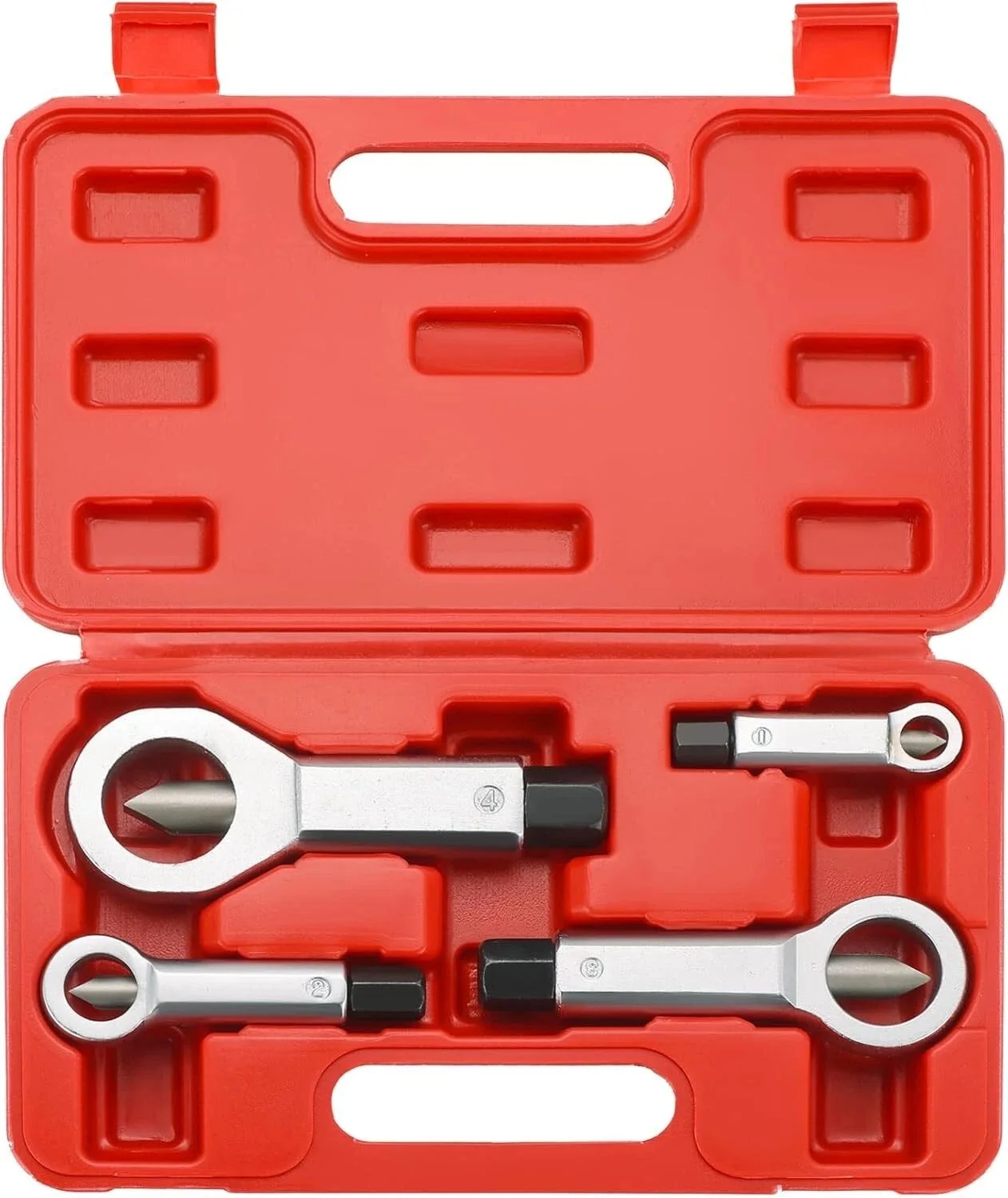4PCS Nut Splitter Cracker Set Heavy Duty 9-27mm Damaged Bolt Remover Tool Kit
