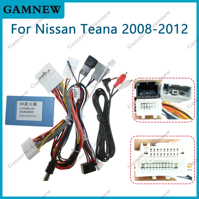 Car Audio 16PIN Android Power Calbe For Nissan Teana 2008-2012 DVD Player Wiring Harness Adapter