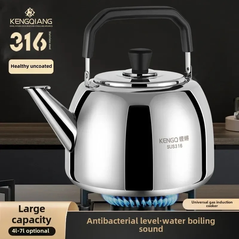 

Clang 316 Stainless Steel Thickened Whistle Kettle - Large Capacity Gas & Induction Stove Household