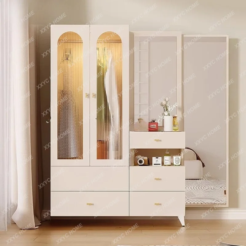 XXHome combination wardrobe custom modern simple locker with glass door makeup mirror