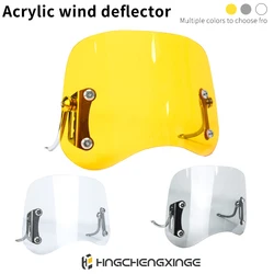 Mopeds Windshield Motorbike Windshield Scooter Windscreen Wind Deflector Anti-scratch Screen Clear/Black/Yellow Universal