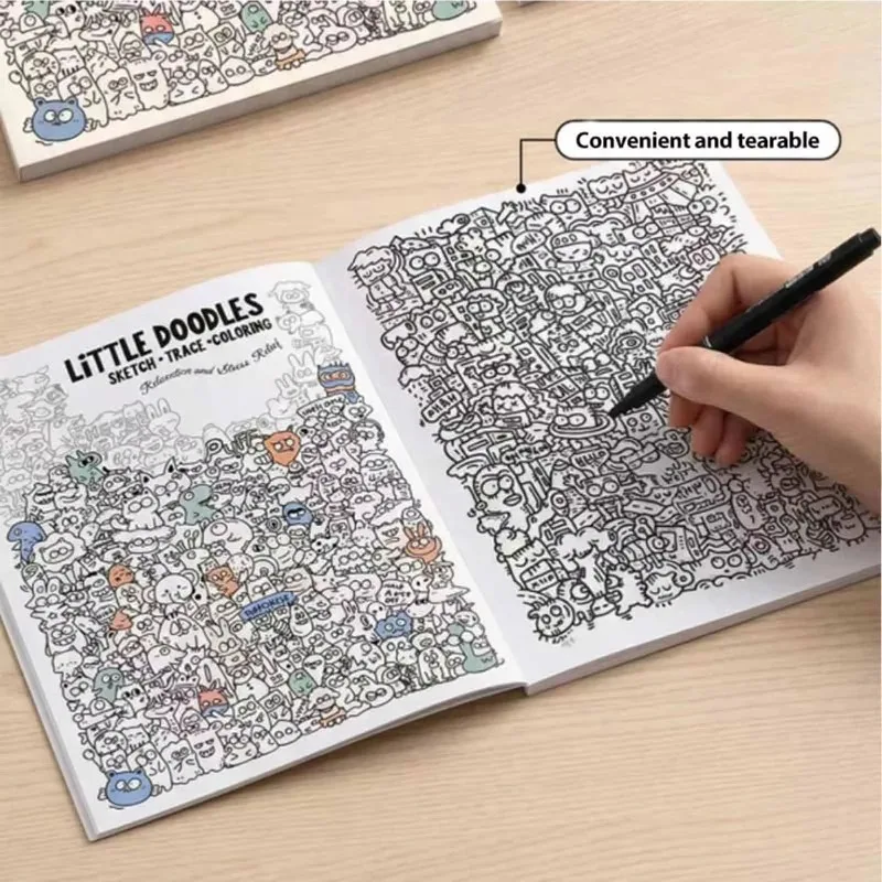 1Pcs Decompression Graffiti Book Containing Exquisite Graffiti Patterns for You to Trace and Color Aiming to Provide Creativity