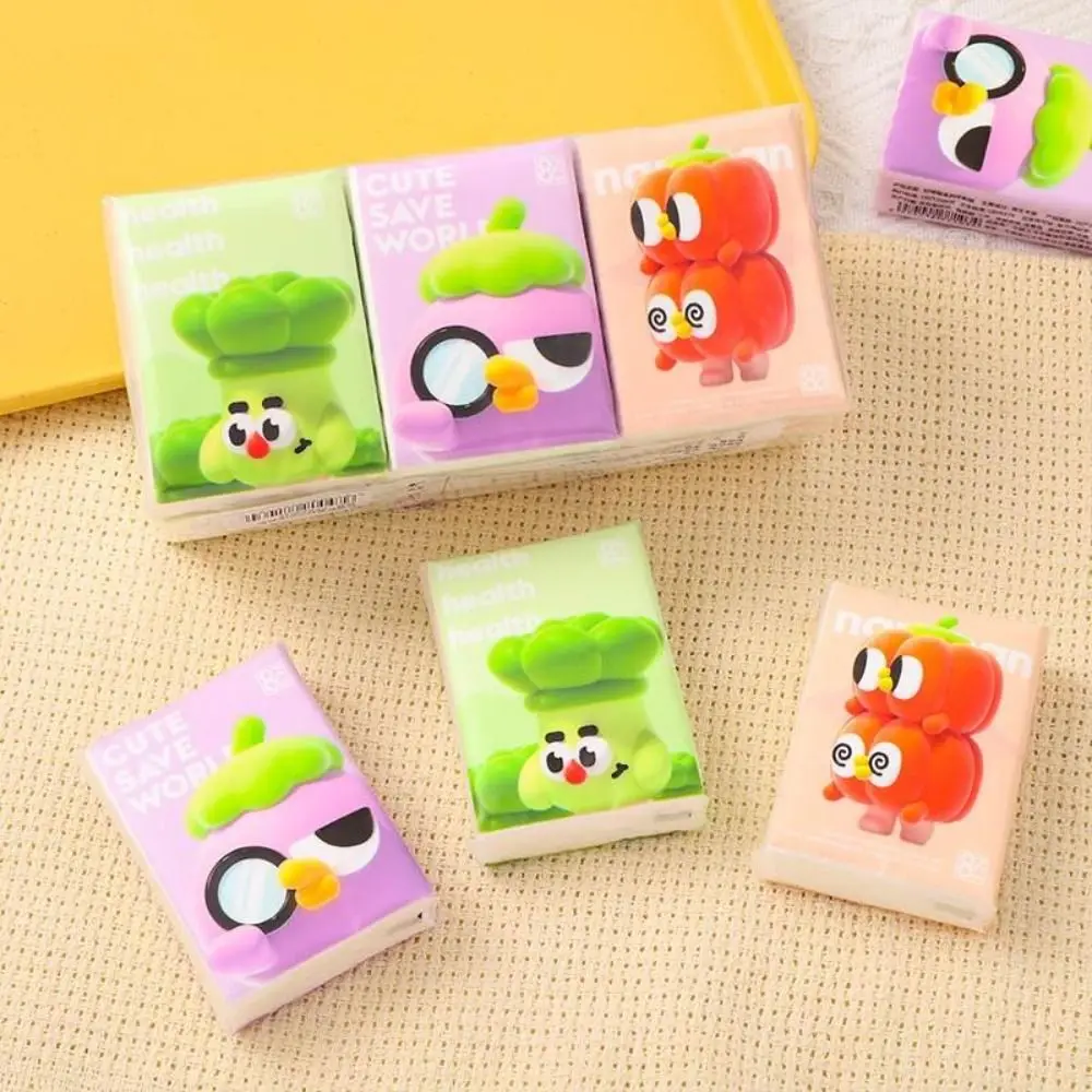 9 Packs Capybara Handkerchief Paper Soft Cleaning Bear Toilet Paper 3Ply Skin-friendly Panda Cartoon Handkerchief Paper