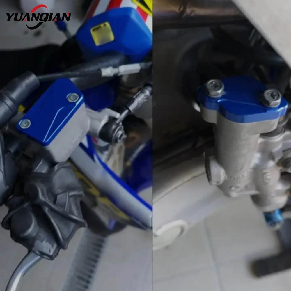 CNC Front Rear Brake Reservoir Fluid Cover For YAMAHA YZ125 YZ250F YZ450F Tricker XG250 SEROW250 XT250X WR250R WR250X WR450F