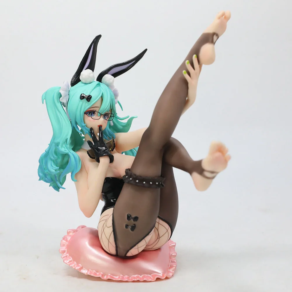 

Аниме Bunny Ear Girl, маленькая левая сцена, модель, милая фигурка, сексуальный кролик, украшение для рабочего стола, игрушки, подарки другу, 18 см