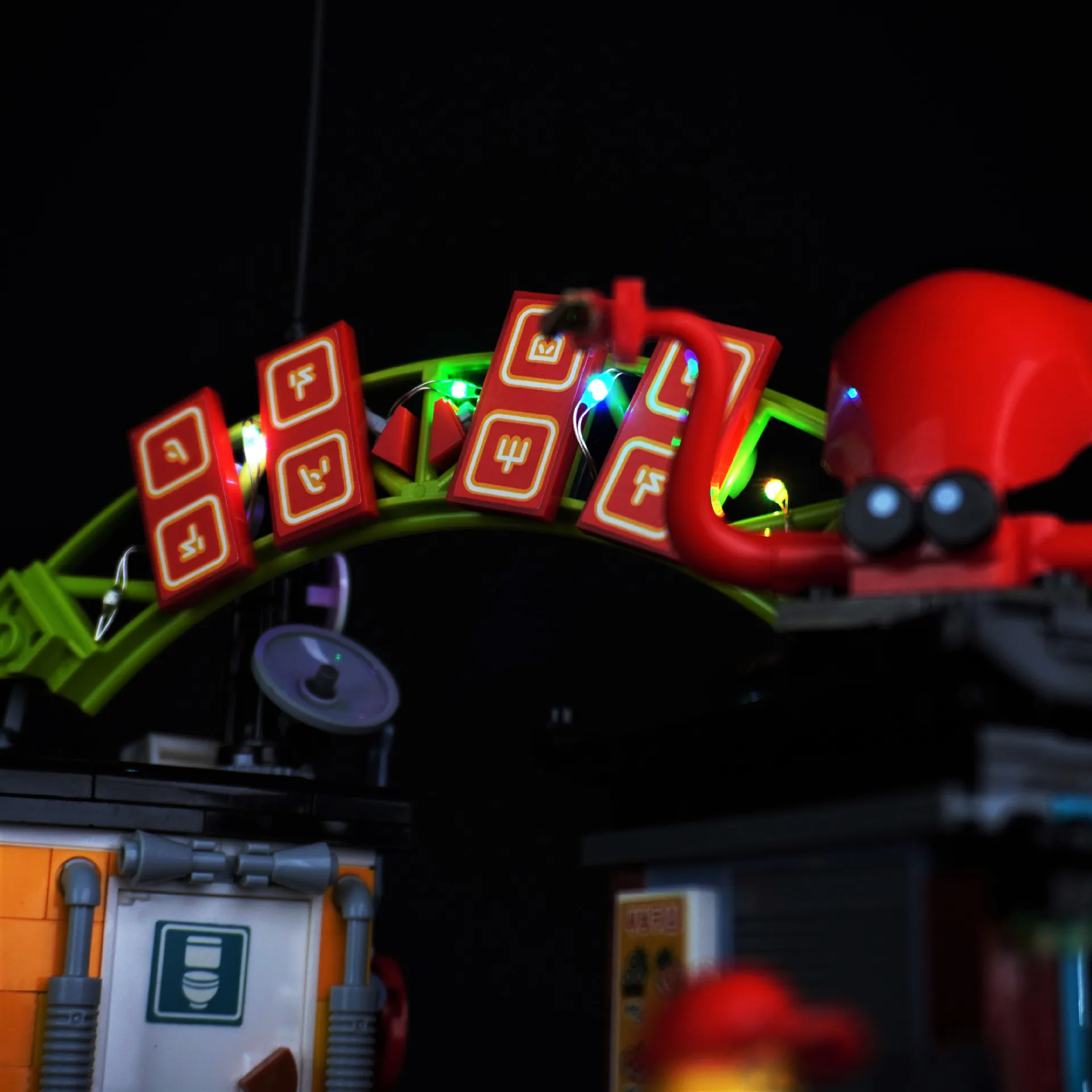 Kit de Blocos de Construção para NINJAGO, Luz LED Não Incluída, Mercado Municipal, 71799 Brinquedos DIY, Apenas Conjunto De Iluminação, Presente