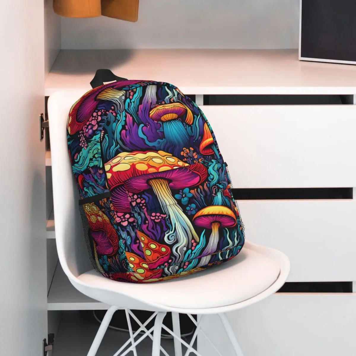 Acid Trippy Weird Psychedelic Mushroom Backpack Hot Sale Daypack Large Capacity BookBag Shoulder Bags for Men Women School Bag