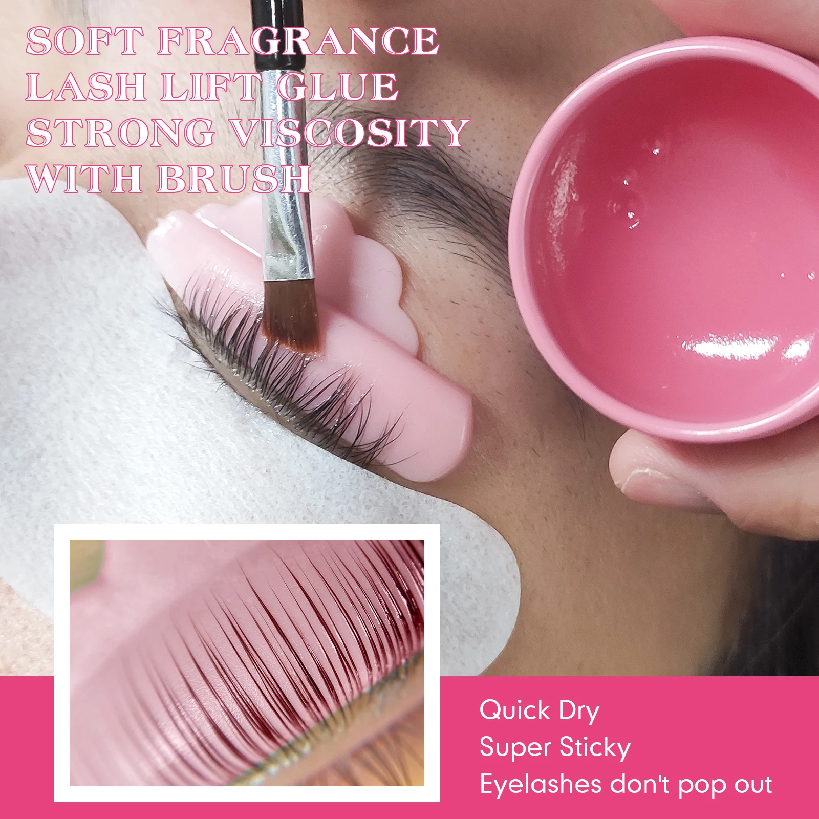 

Wholesale 2 Sets Reusable Silicone Eyelash Perm Rod Sticky Lash Lift Shield Lifting 3D Eyelashes Curler Accessories Makeup Tool