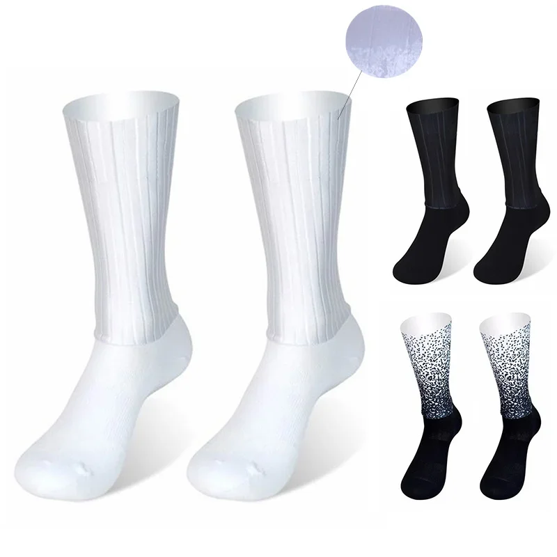 

Gel Socks Aero Summer Bike Team Cycling Non-slip New Silica Breathable Pro Racing Sports Socks Men Women Calcetines Ciclismo