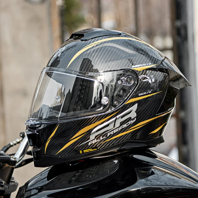 DOT Carbon Fiber Motorcycle Helmet Full Face Off-road Racing Helmet Cascos Para Motos Large Tail Wing Casco Moto Casque Moto