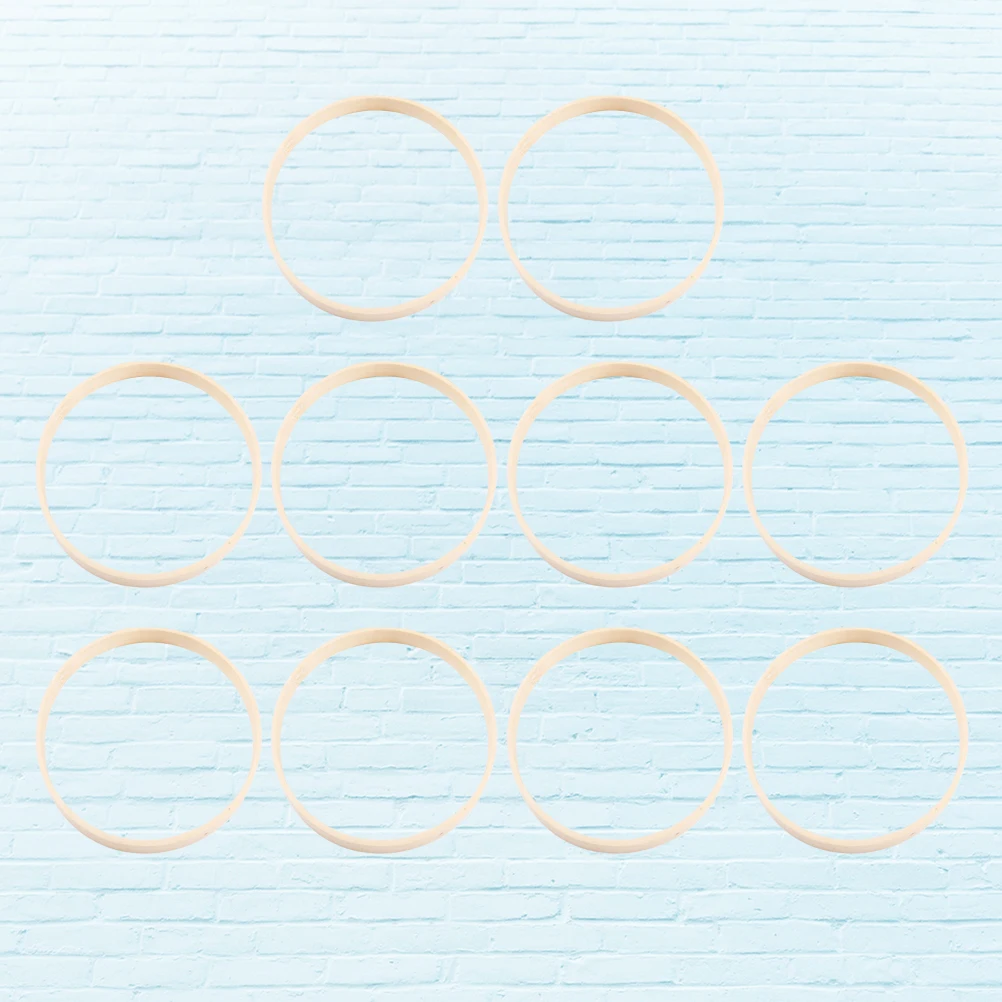 

10 Pcs Bamboo Embroidery Hoop DIY Craft Supplies Small Circle Frame for Wall Decor Gifts Beginner Quilting Needlework