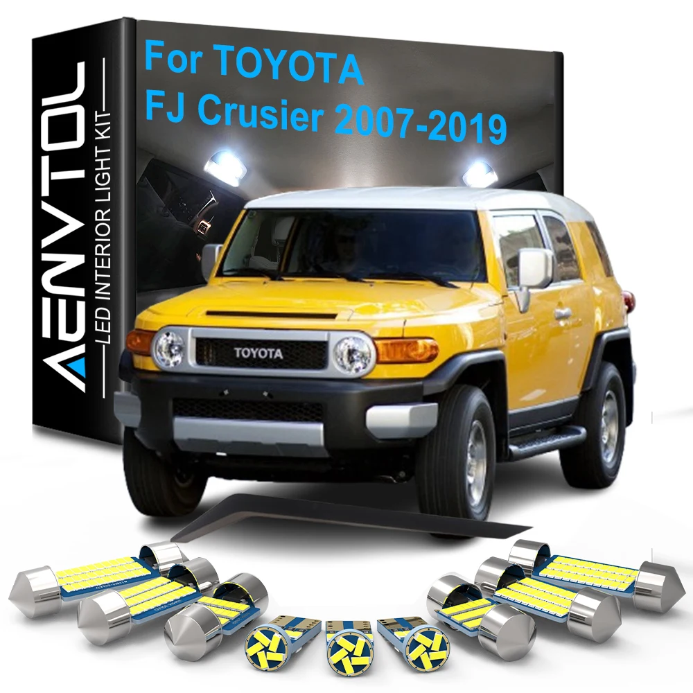 8pcs Car LED Interior Lights Kit Canbus For Toyota FJ Crusier 2007 2008 2009 2010 2011 2012 2013 2014 2015 2016 2017 2018 2019