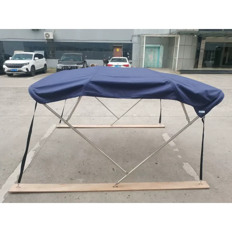 Hot Sale Yacht Speedboat Assault Boat Luya Fishing Boat 4 Beam Stainless Steel Awning Awning Sun Umbrella Rainproof