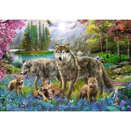 Trefl Puzzle Lupine Family 1000 Piece Jigsaw Puzzle