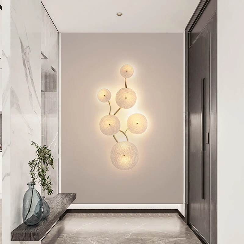 Lámparas de pared Decoración del hogar para el hogar Luces de dormitorio interior Cerámica de orquídeas Sala de estar Iluminación de pared de comedor.