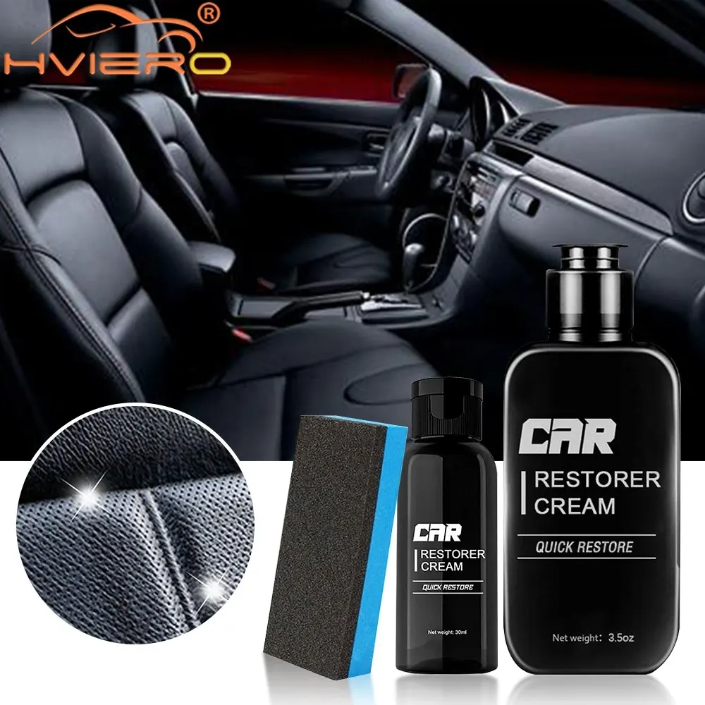 Car Restorer Cream Quick Paste 100ml Auto Plastic Leather Refurbishment Agent Washable Refresh Aging Surfaces Wash Maintenance