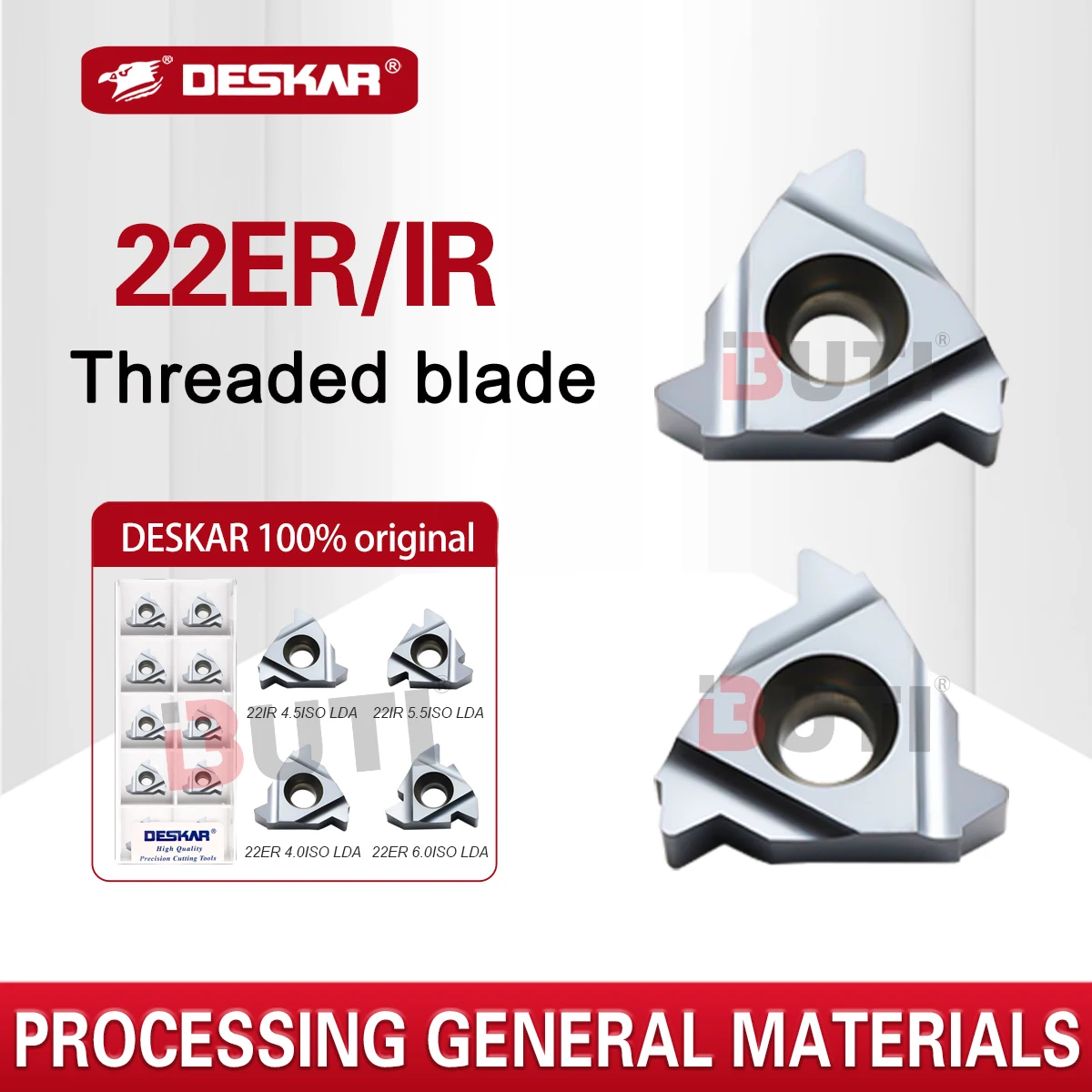 

CNC Thread Blades 22ER 22IR 3.5 4.0 4.5ISO 5.0ISO 5.5ISO 6.0ISO LDA Lathe Inside And Outside Threading For Processing Universal