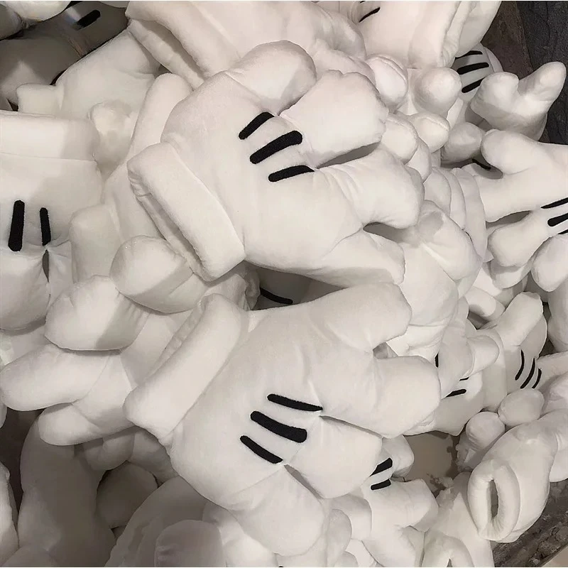 

Милые плюшевые перчатки Микки Мауса, забавные перчатки с большими лапами, белые перчатки Микки, аксессуары для кукол, игрушки для выступлений, подарок на день рождения для детей