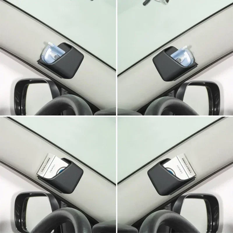 2Pcs Universal Car Sunglasses Phone Organizer Eyeglasses Glasses Holder Organizer Storage Boxes Holders Pocket Auto Accessories