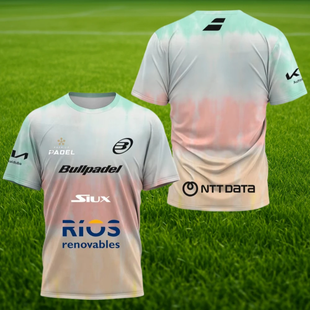 

Men's Tennis Training Short Sleeve Clothing Summer 3D Print T-shirts Quick Dry Breathable Padel Tennis Fans T-shirt Women's Top