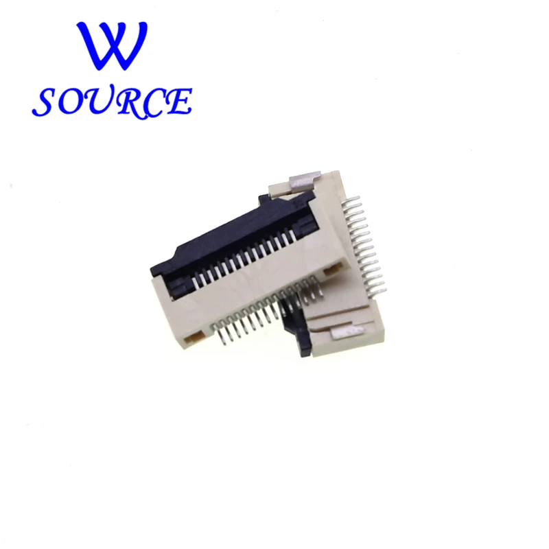 Conector FPC FFC de 0.5mm 1.0mm Cable Plano PCB SMT ZIF 4 5 6 7 8 10 12 16 18 20 26 28 30 32 36 40 50 54 60P Contacto Inferior Zócalo 4