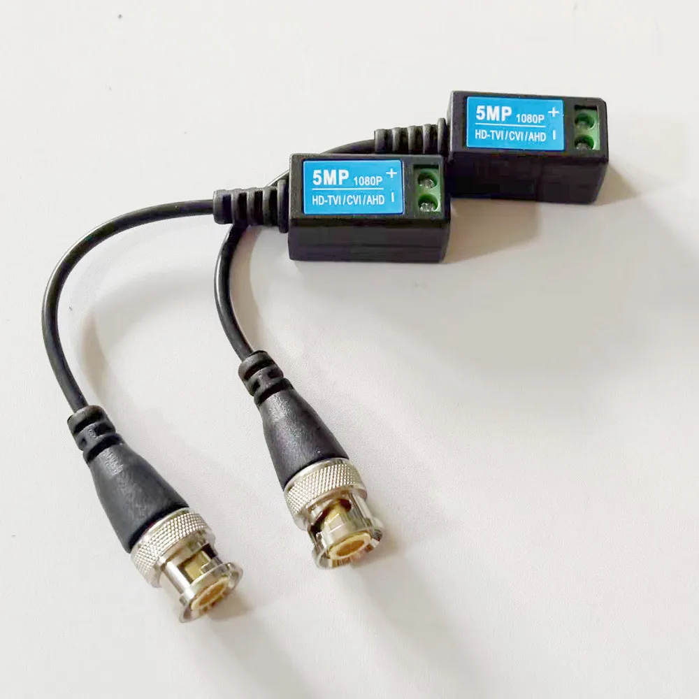 5MP Passive HD Video Balun Transceiver Connectors BNC Twisted Pair For 5MP/1080P/960P AHD/CVI/TVI/CVBS Camera