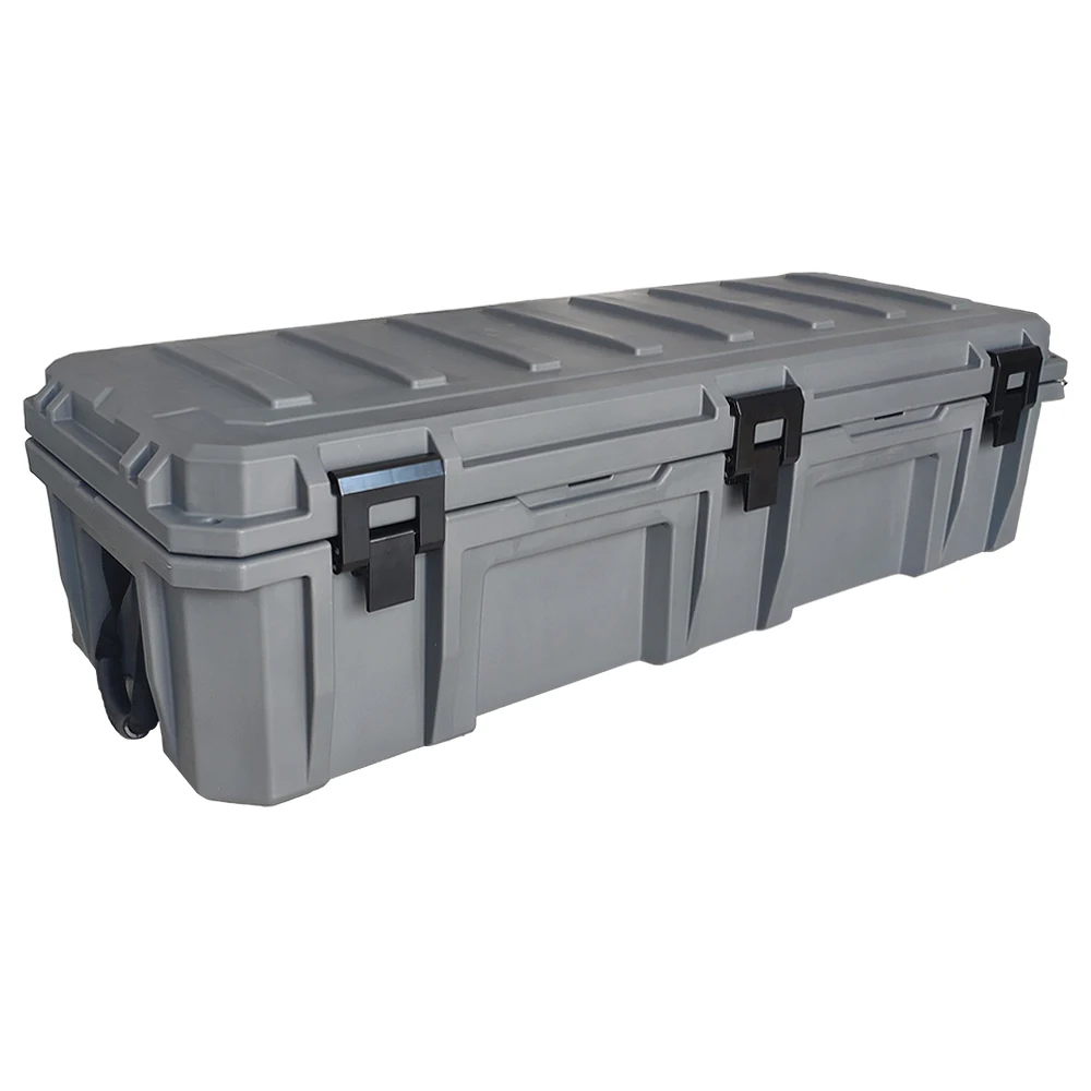 110L Plastic Tool Box with Snap SUV Car Roof Rack Camping Tool Chest