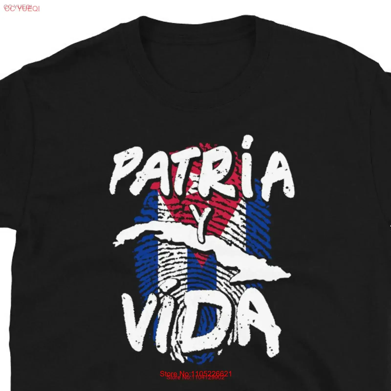 Camiseta Patria y Vida Cuba Libre Bandera Cubana Se Acabo Pullover Diseñada y Fabricada en EE. UU. Estilo Vintage Lavado para Hombre Ligeramente Desgastada