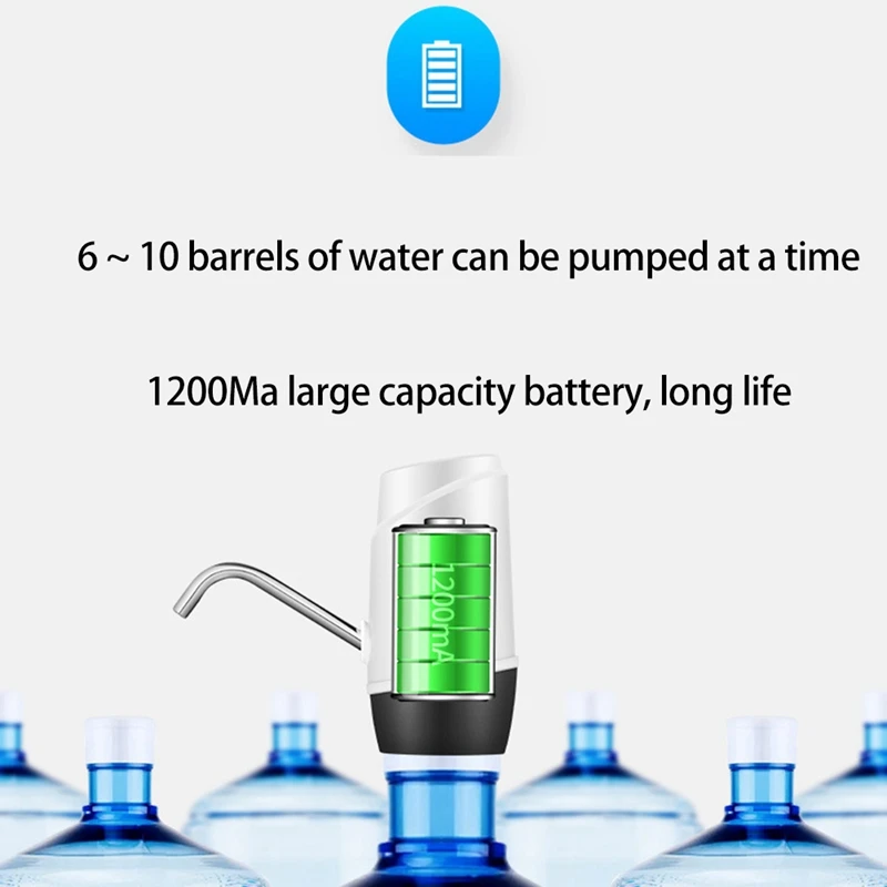 Water Dispenser Automatic Electric Water Bottle Dispenser Home Gadgets USB Charge Water Dispenser Portable