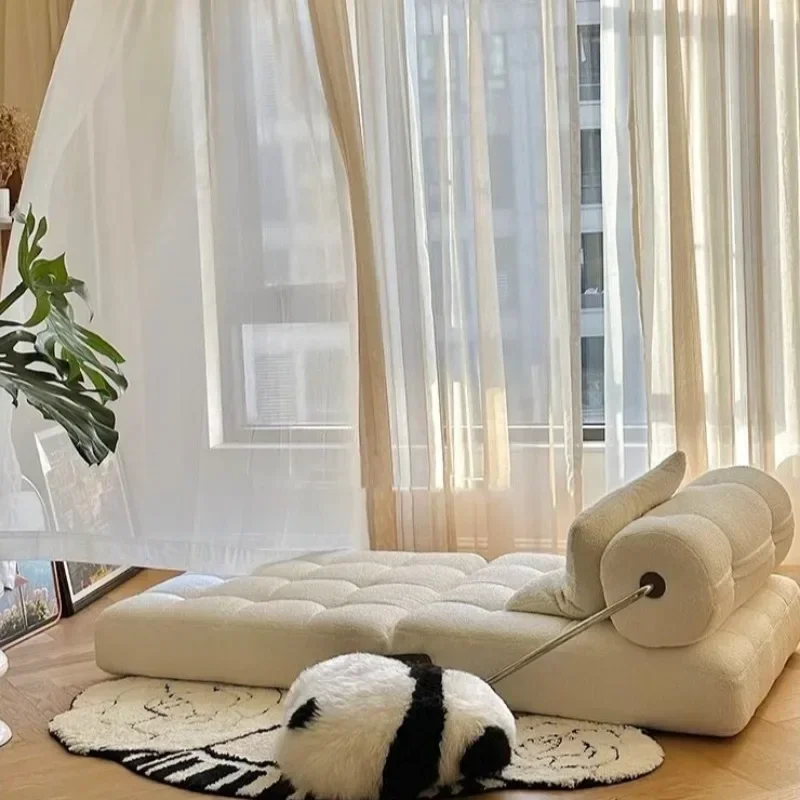 Cotton Folding Sofa Multifunctional Living Room Comfortable Relaxing Sofas Detachable Single Lounge Chairs Home Furniture