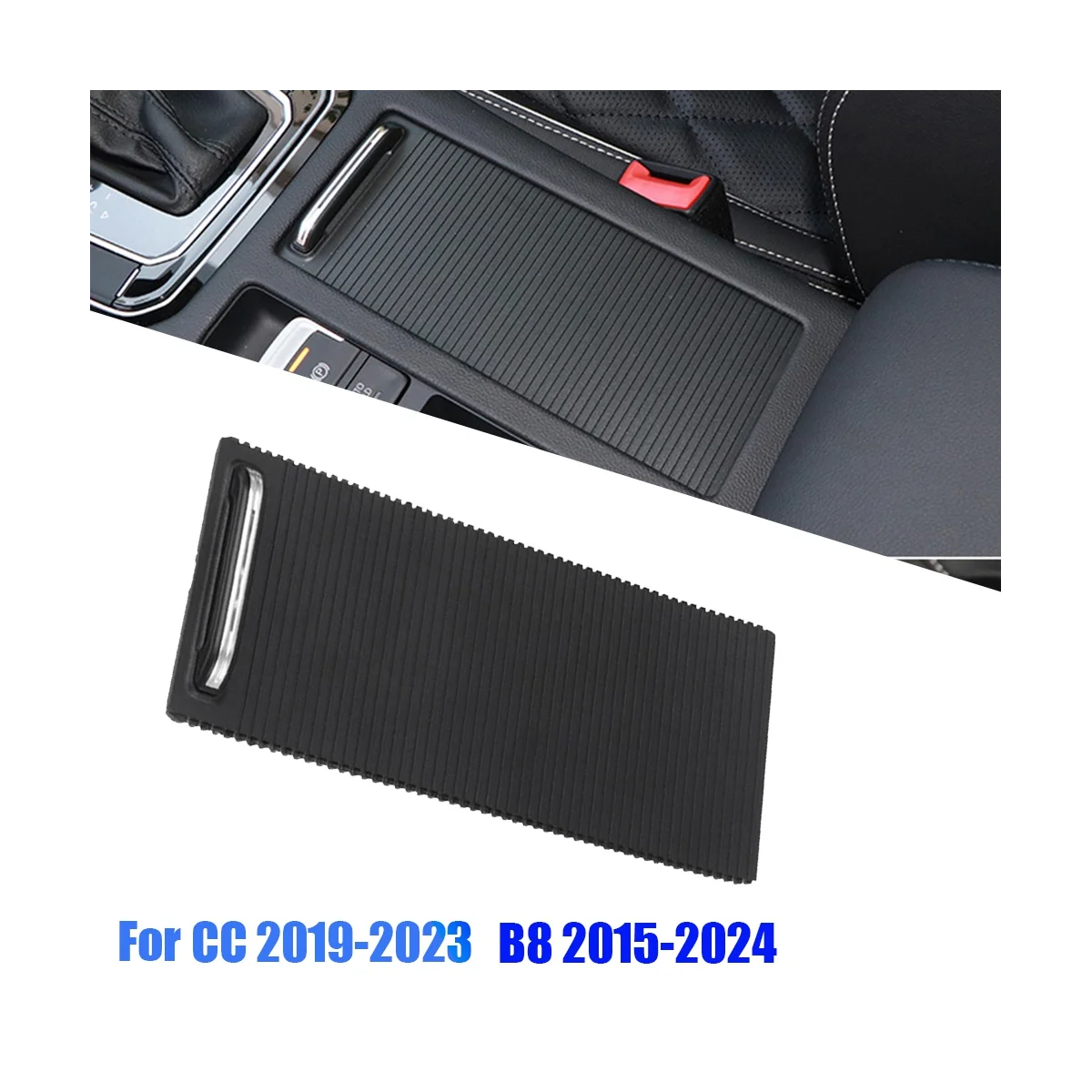 3G0 862 531A Center Console Cup Holder Slide Roller Blind for VW CC Passat B8 2015-2024 Drink Holder Curtain 3G0862531A